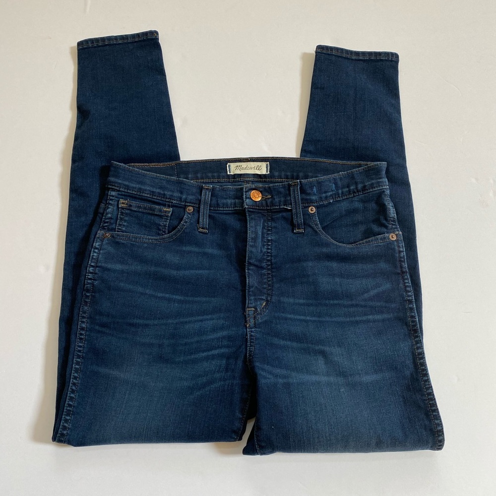 NEW Madewell 10” High Rise Skinny Dark Wash Jeans - Picture 2 of 8